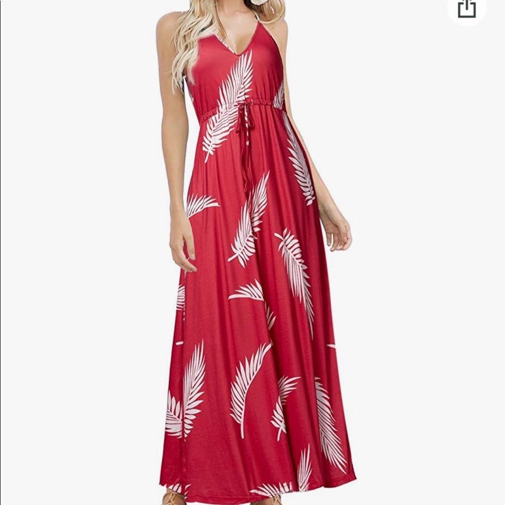 Women’s Tropical Red Summer Sundress